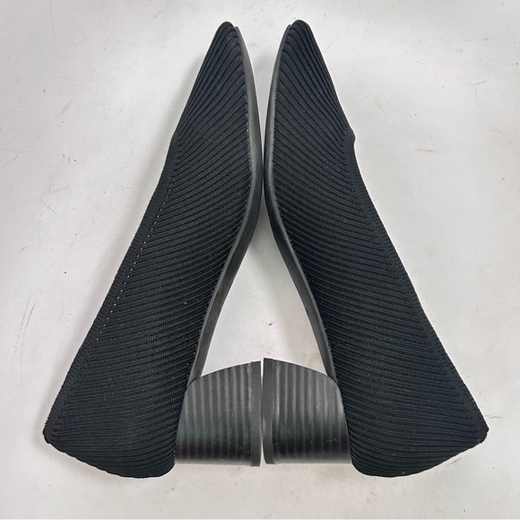 VIVAIA Melody Pro Square-Toe Chunky Heels Size 39 us 8 Black Stretch Upper - Picture 10 of 13